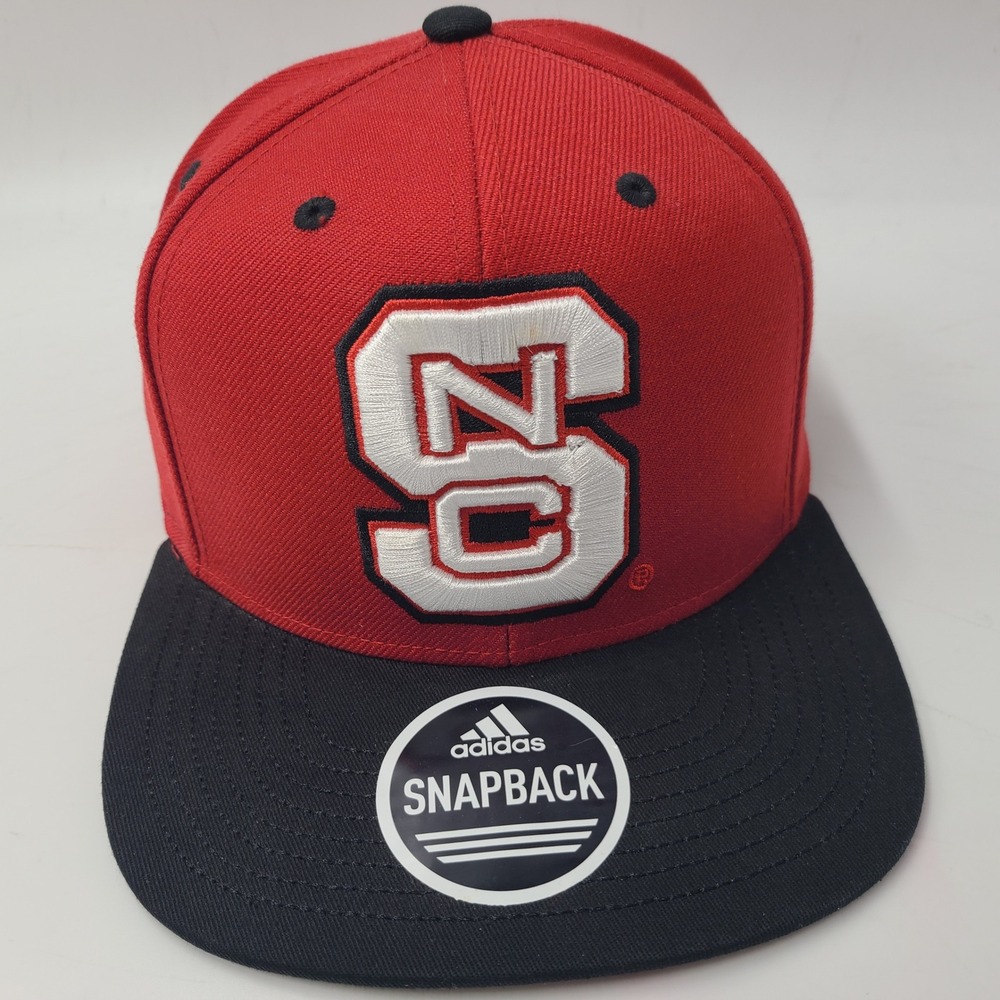 NC State Wolfpack Hat Snapback Adidas Red Black‎ NCAA University Wool Blend Men